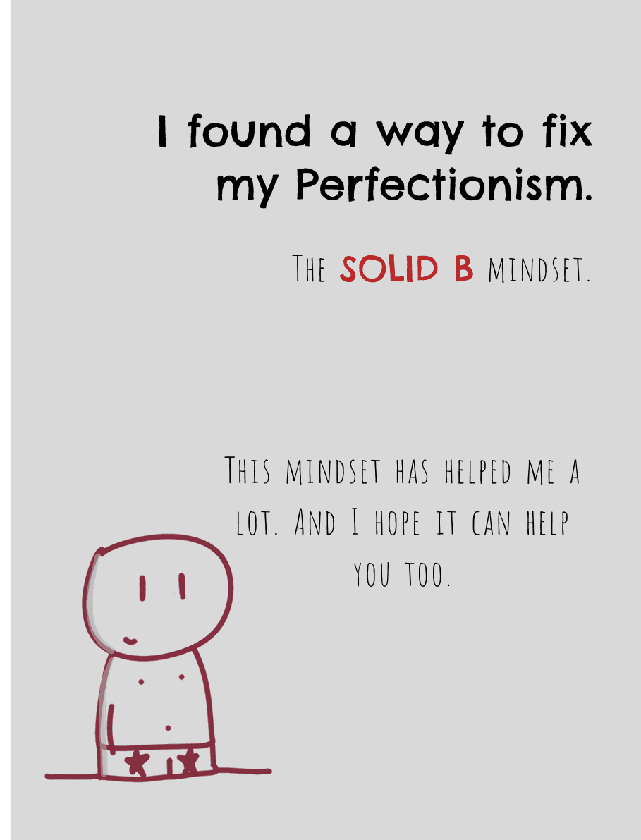 Panel 1 of The Solid B Mindset, a hand-drawn Cynyassy comic.