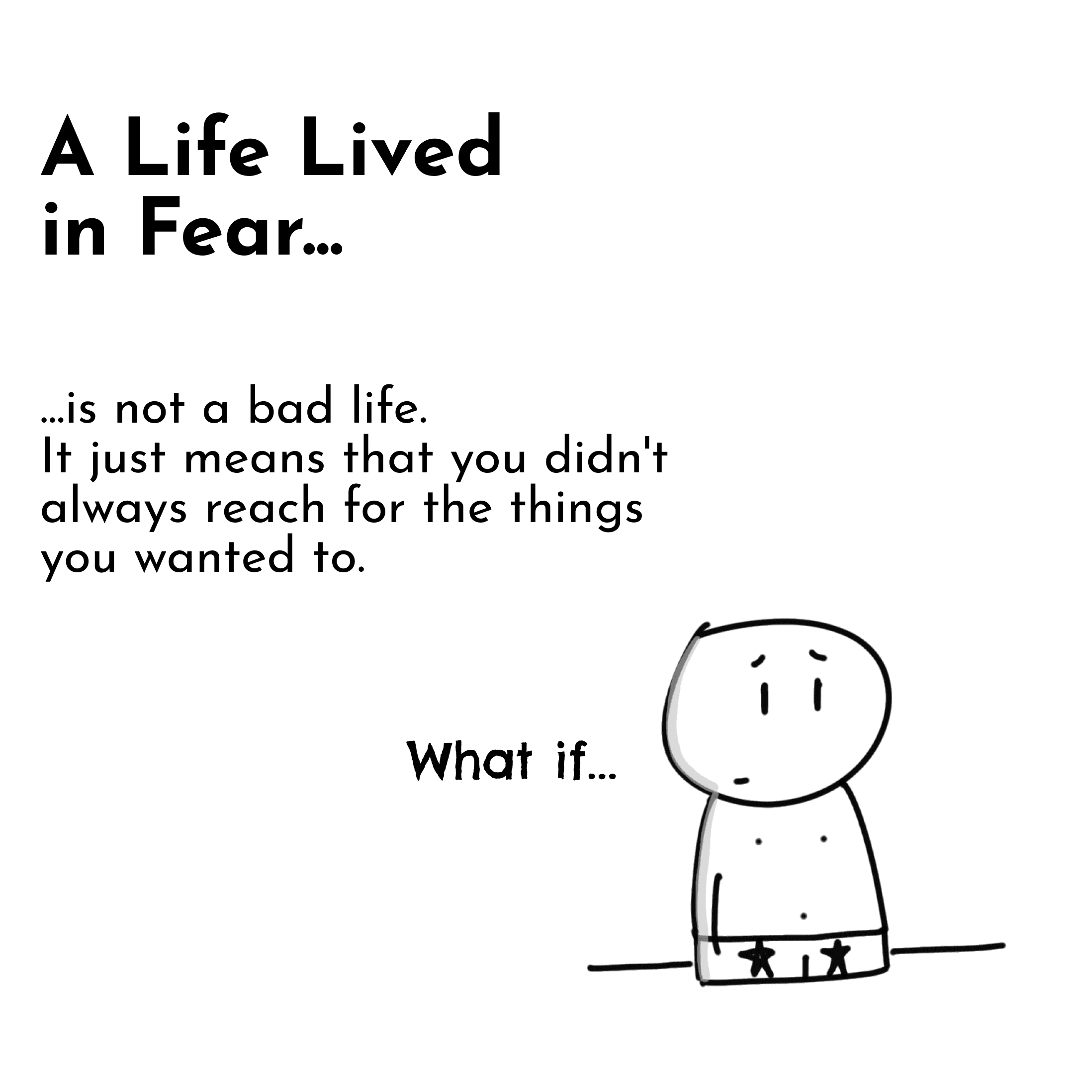 Panel 1 of A life lived in fear, a hand-drawn Cynyassy comic.
