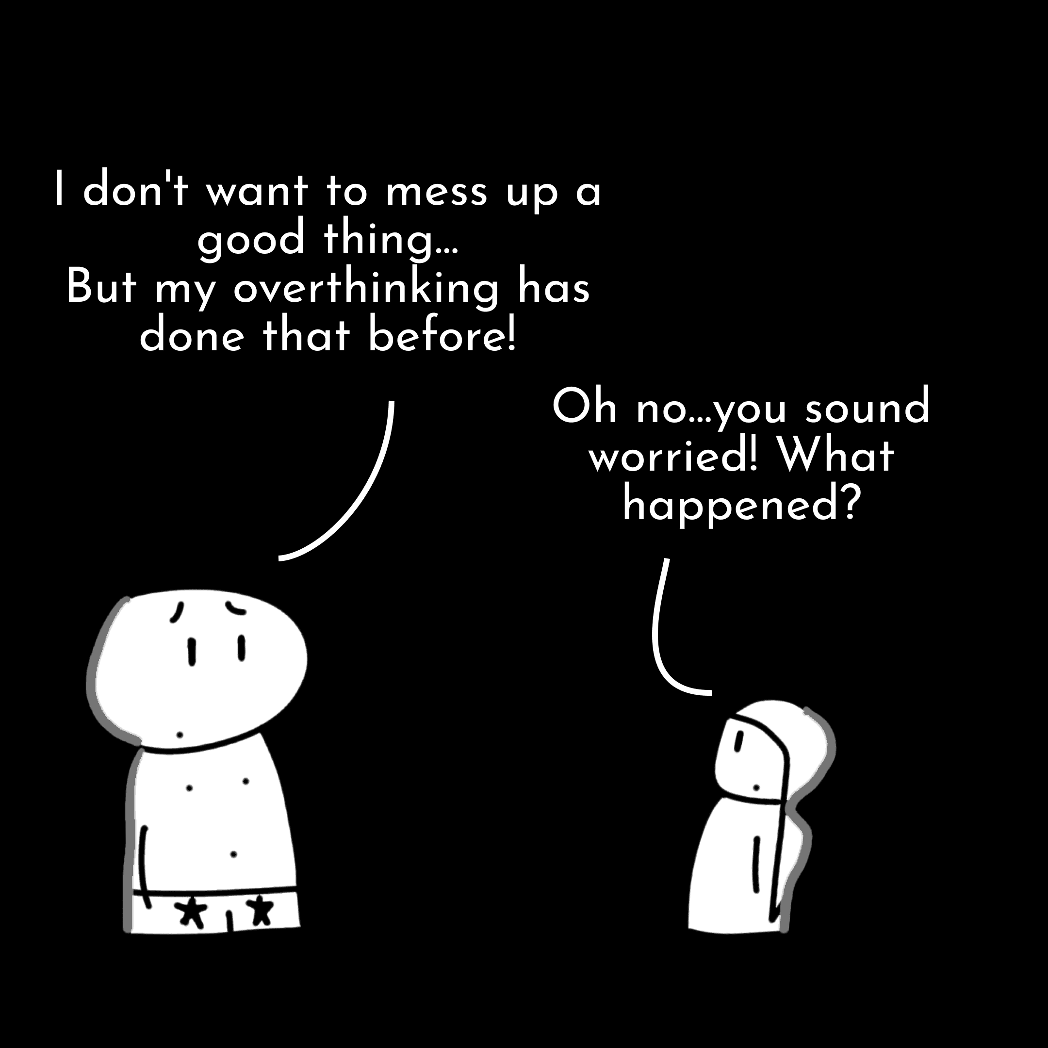 Panel 1 of Trusting the Process, a hand-drawn Cynyassy comic.