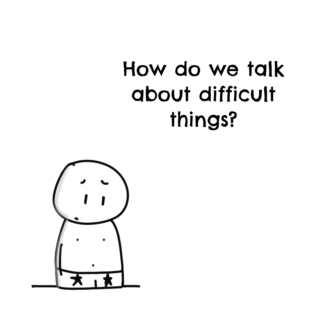 Panel 1 of Building Communities Together, a hand-drawn Cynyassy comic.