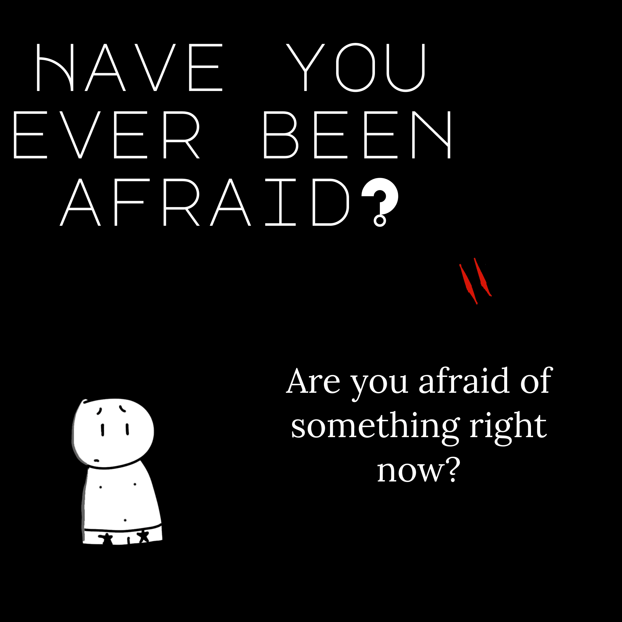 Panel 1 of Fear Bear, a hand-drawn Cynyassy comic.