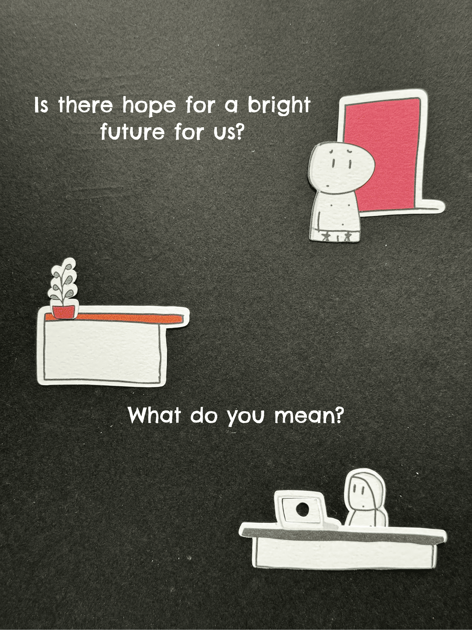 Panel 1 of Nurturing Hope, a hand-drawn Cynyassy comic.