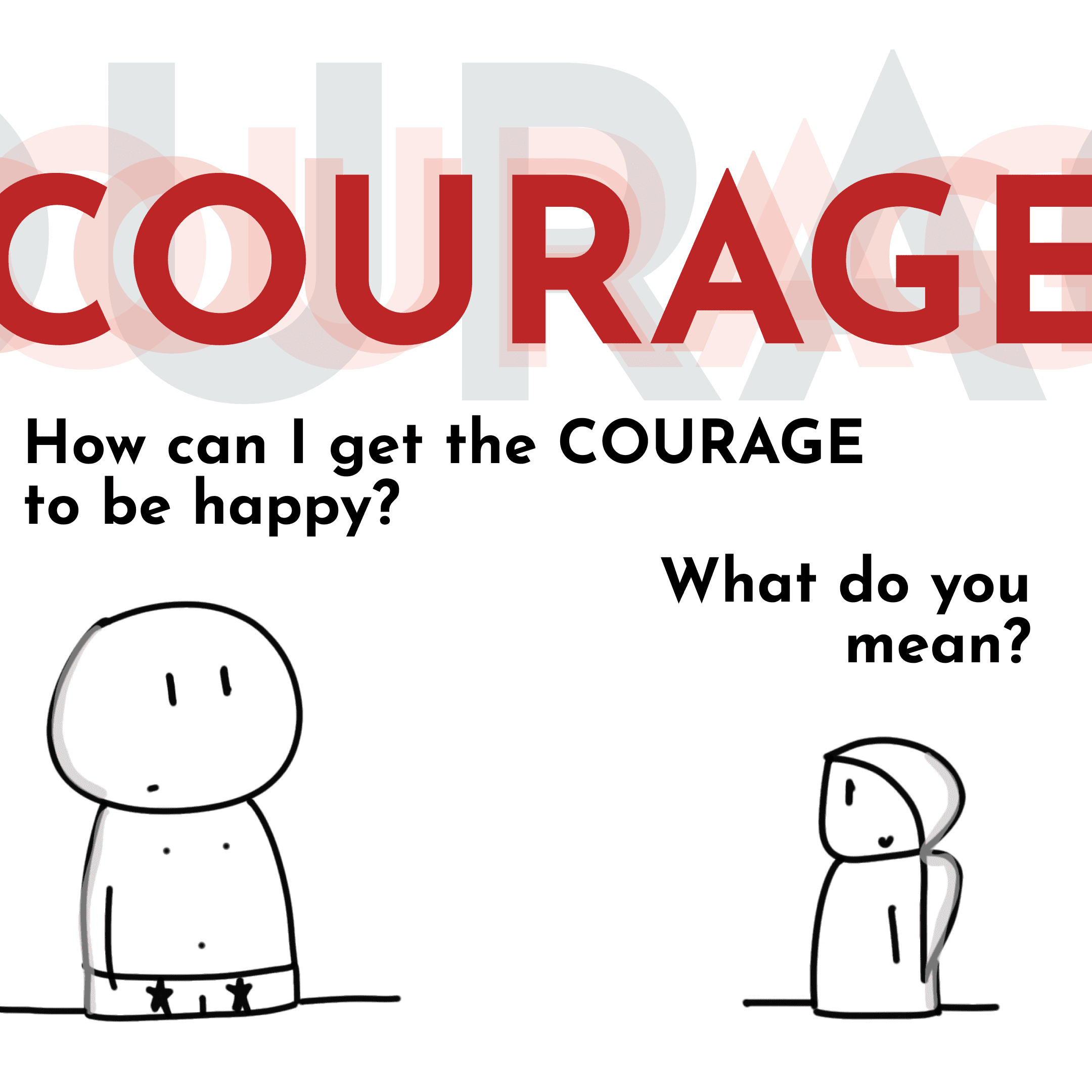 Panel 1 of Courage, a hand-drawn Cynyassy comic.